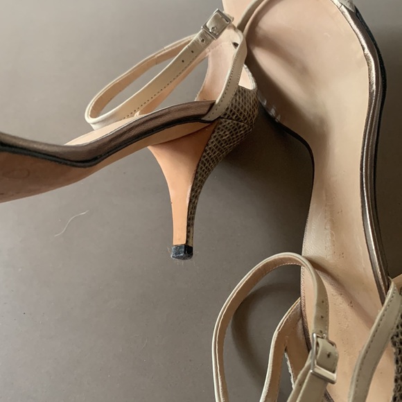 Alain Tondowski Paris snakeskin and creme leather Sandle 38.5 - Picture 9 of 12